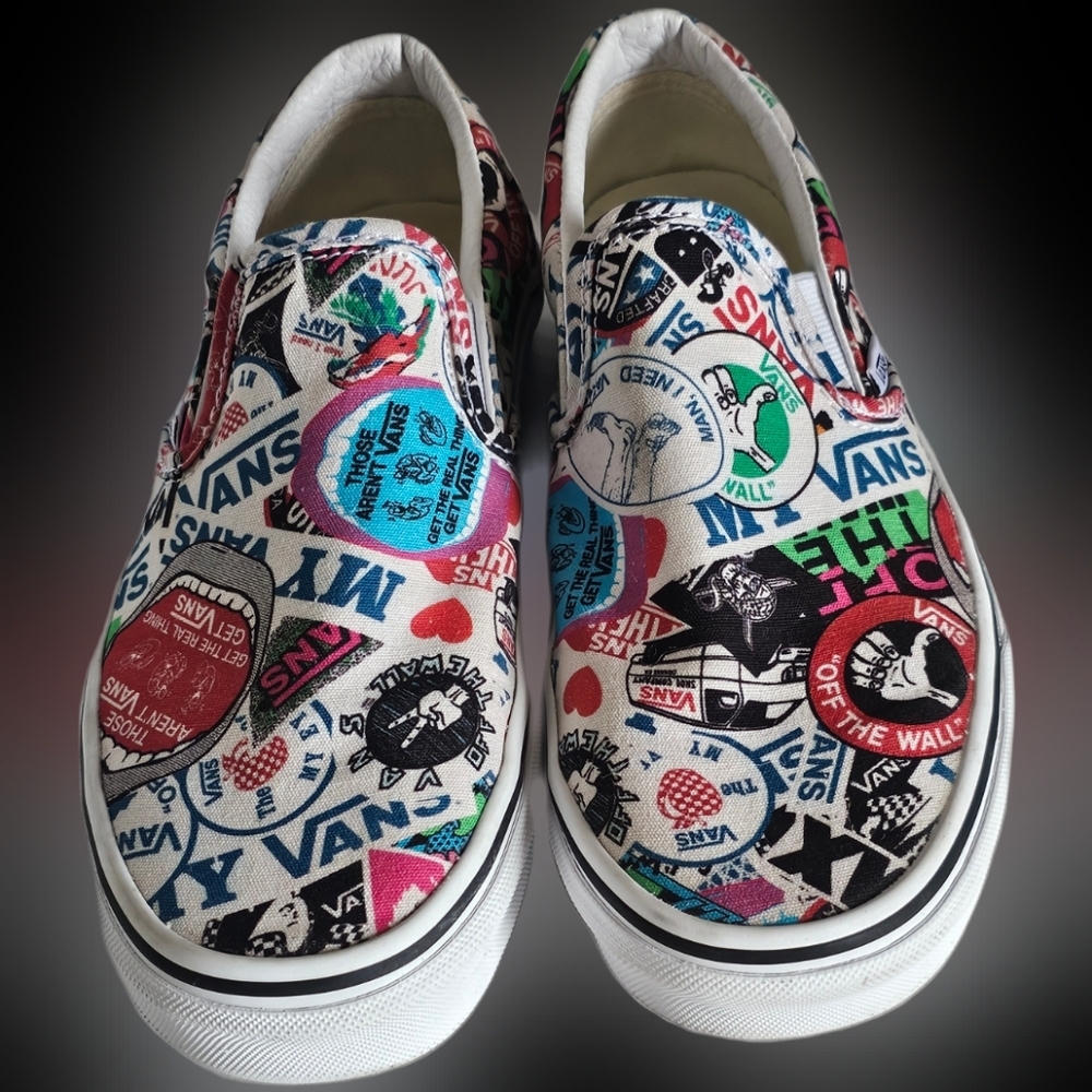 Vans Slip-On Stickers Mash-Up Skate Shoes unisex